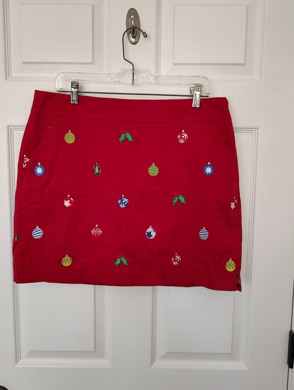 Loudmouth Ladies Christmas Ornament Skort Golf Pickleball Novelty Holiday Sz 12